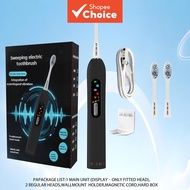 Smart Sonic Electric Toothbrush with 2 Brush Heads, 180-Day Battery, Rechargeable for Home Oral Care
