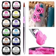 12 Colors Set Nail Art Accessories Carving Gel Supplies 3D 4D Model Carved MudPlasticine UV Gel DIY 