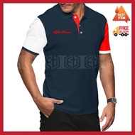 T Shirt Cotton Polo Alfa Romeo Logo Kolar Embroidery Casual Motorsport Racing Pakaian Baju T-Shirt S