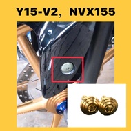 Yamaha Y15ZR V2 NVX155 Front Mudguard Screw Titanium / Gold /CHROME