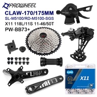 PROWHEEL MTB Crank SHIMANO DEORE M5100 11v Groupset Shifter Rear Derailleur KMC X11 Chain Flywheel O