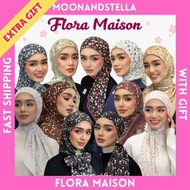 TUDUNG MOONSTELLA FLORA MAISON BAE CHIC PETALS OBJEC KLASIK MALAYA AMRA DOLCE BAWAL COTTON