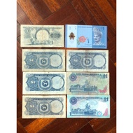 Malaysia old notes (8generation 1dollar ringgit 8pcs in 1set)