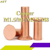 Copper countersunk head rivets GB869 percussion type flat head flat cone head solid rivets Copper d 