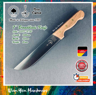 [Made in Germany] F. Herder 7" Broad-blade Knife / Butcher knife / Pisau Lapah / Meat Knife with Wooden Handle