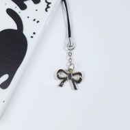 GANTUNGAN HP Bee Studios | Petit Bow Phone Charm 田 Hanger Aesthetic Mini Ribbon Ribbon Bow Simple Si