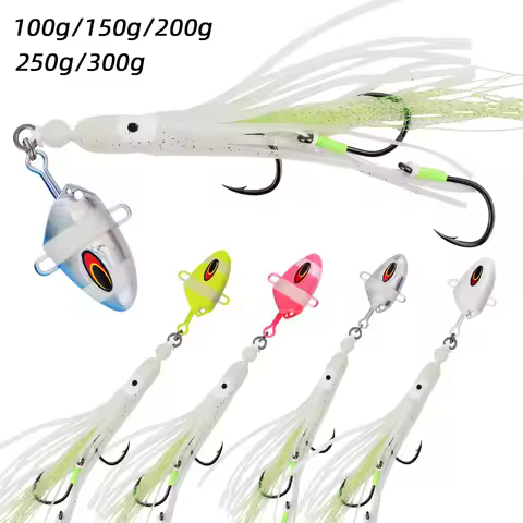 Trolling Jig Lure 100g150g200g250g300g Kabura Fish Head Squid Assist Hooks Metal Jig Sinking Inchiku