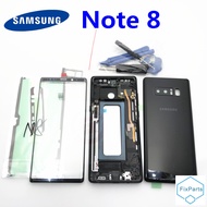 Full Housing Case Back Battery Cover Front Screen Glass Lens  Middle Frame For Samsung Galaxy Note 8 N950 N950F Parts note8