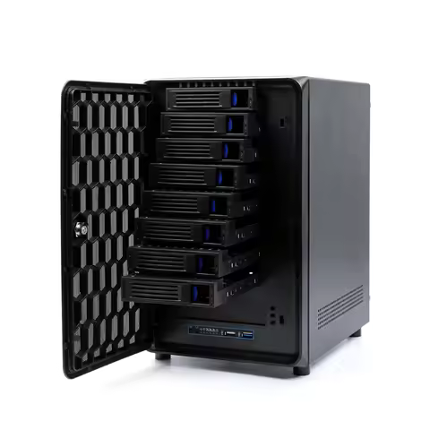 8-bay NAS chassis, 8-bay NAS hot swappable ITX mini tower home network storage chassis