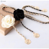 Waistbands, camellia chains mixed with luxurious clothes and dresses. Belt for women dress, women be