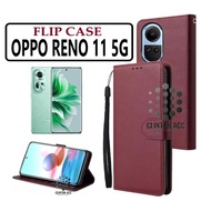 Case HP OPPO RENO 11 5G FLIP WALLET LEATHER WALLET LEATHER SOFTCASE PREMIUM FLIP COVER COVER Open Close FLIP CASE OPPO RENO 11 5G