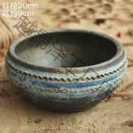 Retro Clay Pot Breathable Large Caliber Clay Pot Clay Pot Living Room Clay Pot Coarse Old Meat Flowe
