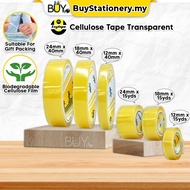 Loytape OPP Selotape Transparent Tape Pelekat Cellophane Tape 12/18/24mm -(ROLL) Adhesive Tape