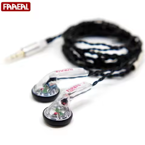 FAAEAL Snow-lotus 1.0 Earphone 64 Ohm DIY Earbuds Nice Female Vocal Music Earphones 3.5mm DIY MX500 