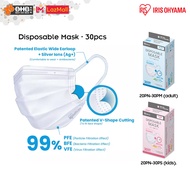 IRIS OHYAMA 30pcs/Box Disposable White Face Mask Earloop Type Anti Dust Bacterial, Particle, Virus (