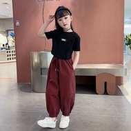 【+1童装/女装（大码）集合店】 女童夏装套装新款洋气网红儿童夏季短袖女大童运动两件套童装Girls' summer outfit set  new western-style mes 【0916y5