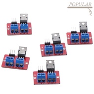 POPULAR 5pcs Driver Module, red IRF520 MOSFET, irf520 mosfet Microcontroller for Arduino MCU ARM ARM