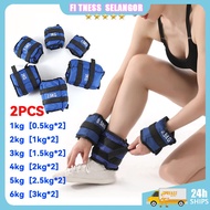Adjustable 1-6KG Ankle Wrist Weights Sandbag Leg Arm Straps for Running Brisk Walk Exercise Sand Bag