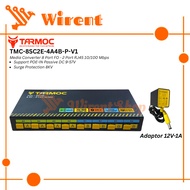 Tarmoc TMC-8SC2E-4A4B-P-V1 | Media Converter Switch 8FO 2LAN / 8 FO 2 LAN 10/ 100Mbps POE IN 9-57 VO