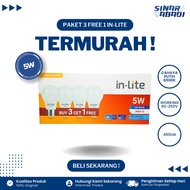 3 FREE 1 Inlite LED Value 5W INB010 E27 6500K (White)