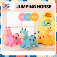 Children Kids Ride-On Inflatable Bouncing Jumping Animal Toy Jumping Horse Bouncy Horse Pump Animal 