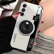 Anti Fall Protector Cover Tempered Glass Casing Phone casing Cover Creative camera Graffiti Case For