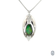 黑蛋白石鑽石項鍊 Opal Diamond Necklace