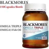 Blackmores Omega Triple Concentrated Fish Oil 150Capsules แบล็คมอร์ น้ำมันปลา โอเมก้าทริปเปิ้ล รุ่นเ