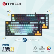 FANTECH MK875v2 ATOM 81 MECHANICAL 75% KEYBOARD MIZU EDITION 3 PIN HOT-SWAPPABLE (Blue switch , Clic