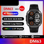 DM63 AMOLED 4G LTE Smart Watch 2.13" HD Screen 2GB RAM 16G ROM With SIM Wifi Camera GPS Android8.1 Sports Watch