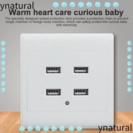 YNATURAL 2/4 Ports Charger Station Wall Outlet Office Use for Home Power Adapter