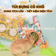 Dry grass bag for chinchilla rabbits canvas grass bag chinchilla rabbit cage hanging grass bag Bunih