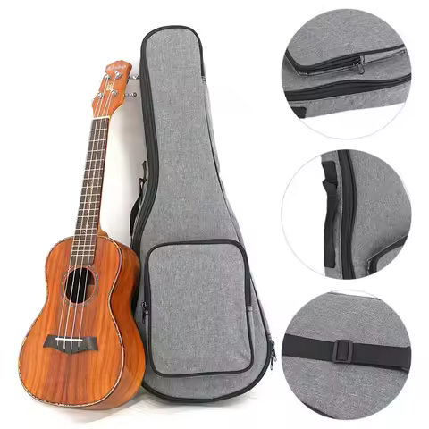 Waterproof Guitar Case Electric Bass Ukulele Bag Waterproof Oxford Fabric Padded Sponge Single Strap