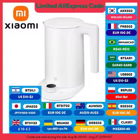 XIAOMI MIJIA Thermostatic Electric Kettles 2 Pro,Tea Kettle for Hot Water, Coffee & Tea,1.7L,With Au