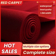 2m x 15m Red Event Carpet Roll Aisle Runner Christmas Catwalk Decorations Waterproof Coating