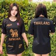 เสื้อยืดลาย SINGHA สิงห์ สวยเรียบสะดุดตา แขนสั้น เนื้อผ้าไมโครเกรดมพรีเมี่ยม ทำเสื้อทีมกีฬา มีไซส์ M