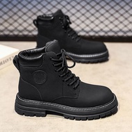 Martin boots mens autumn high-top mens shoes British style tooling boots mens retro casual big yello