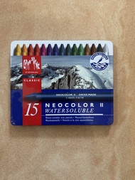（全新）瑞士卡達（Caran d'Ache）Neocolor II 專家級水溶性蠟筆（15色套裝）
