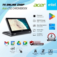 Acer CTL CHROMEBOOK  (Touch Screen + Play Store) - Intel Celeron N3350 / 4GB RAM + 32GB SSD Convertible Notebook