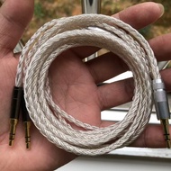 [DIY Artisan] 16 Strands 7N Single Crystal Silver Dual 3.5 Headphone Cable he400se V2/Editio XS/HE-R