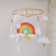 創輝天空彩虹主題移動嬰兒床毛氈，幼兒園裝飾，天氣嬰兒移動