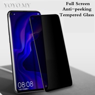 Huawei Nova 4 3i Full Screen Anti-Peep Privacy Screen Protector Tempered Glass