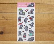 【貼紙】 親愛黑熊手帳透明貼紙 / 15166