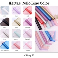 Cellophane Line Color Bouquet Paper [MUST ADD BOX]