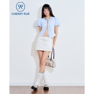 CHERRY RUE Oxford Viper women's puff sleeve shirt