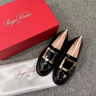 促銷品 Roger Vivier Viv' Rangers 皮革樂福鞋 黑色