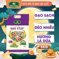 Gạo ST25+ Vua Gạo Túi 5kg - Chính Hãng Gạo Thơm Ngon Dẻo Nhiều