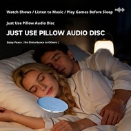 S5[Uesful888]Ultra-Thin Design High-Quality BT Pillow Speaker for Sleep Long Battery Life and White 