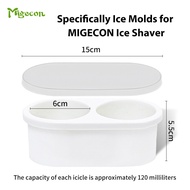【Shipping within 24 hours】Migecon Silicone Ice Molds for Ice Shaver Machine Ice Maker Each for 2 Icicle 120ml Ice Cream Maker Snow Cone Ice Mould for Home Use