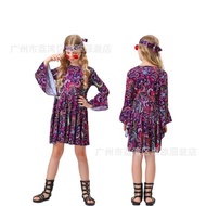 ◆ Halloween 70s disco hippie children's dress cosplay stage performance costume